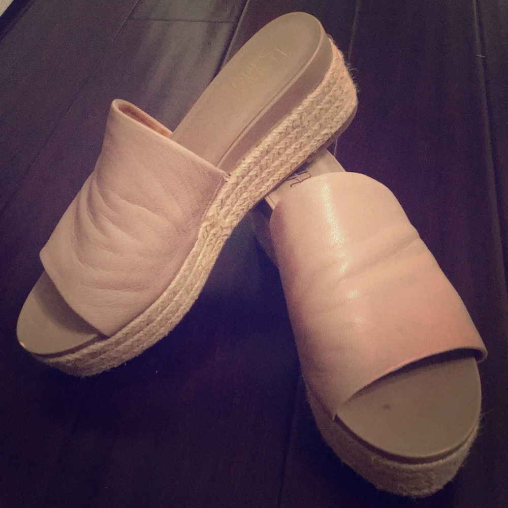 Nude Franco Sarto leather slides